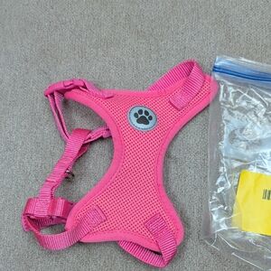 Pink Dog Harness with Paw Print Logo Vibrant Life Small New